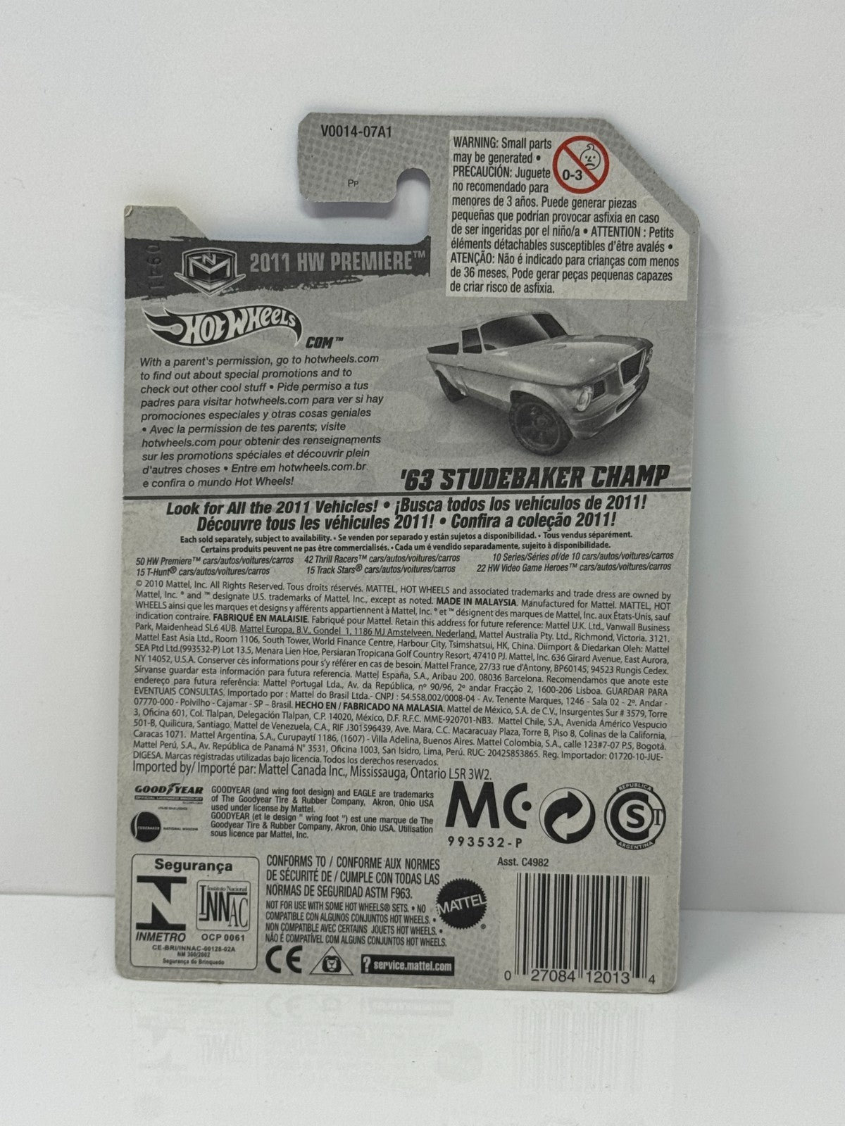 Hot Wheels Premiere 1963 Studebaker Champ 1:64 Diecast V2