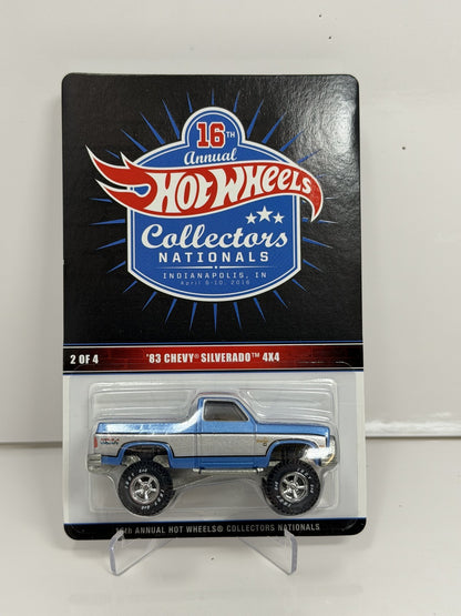 Hot Wheels 2016 Collectors Nationals 1983 Chevrolet Silverado 4x4 1:64 Diecast