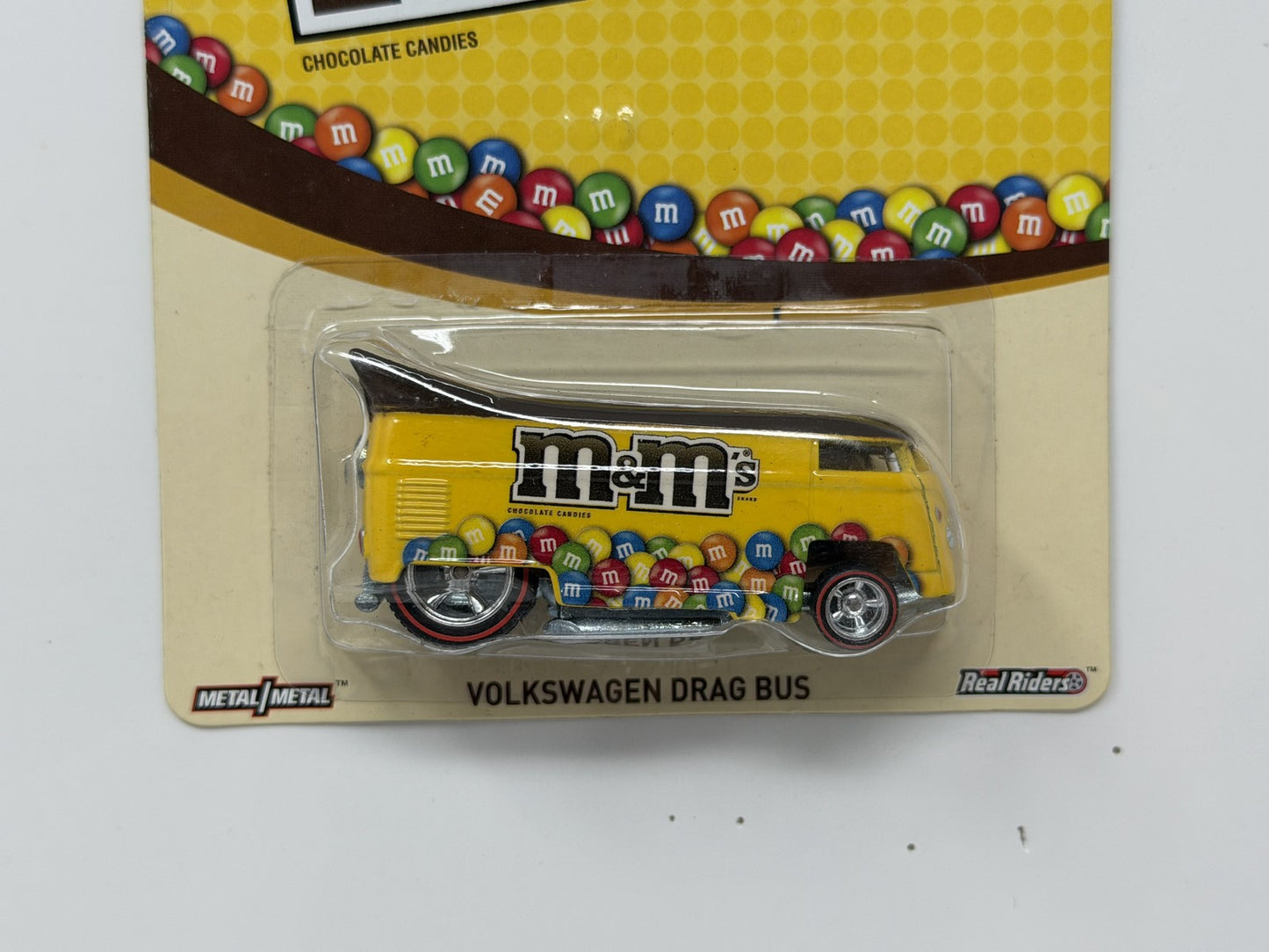 Hot Wheels M&M's Volkswagen Drag Bus 1:64 Diecast Real Riders