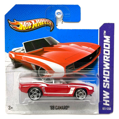 Hot Wheels HW Showroom 1969 Chevrolet Camaro 1:64 Diecast Red Short Card