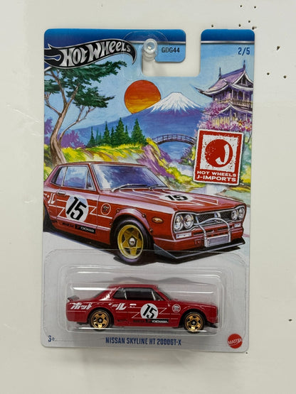 Hot Wheels J-Imports Nissan Skyline HT 2000GT-X 1:64 Diecast Red