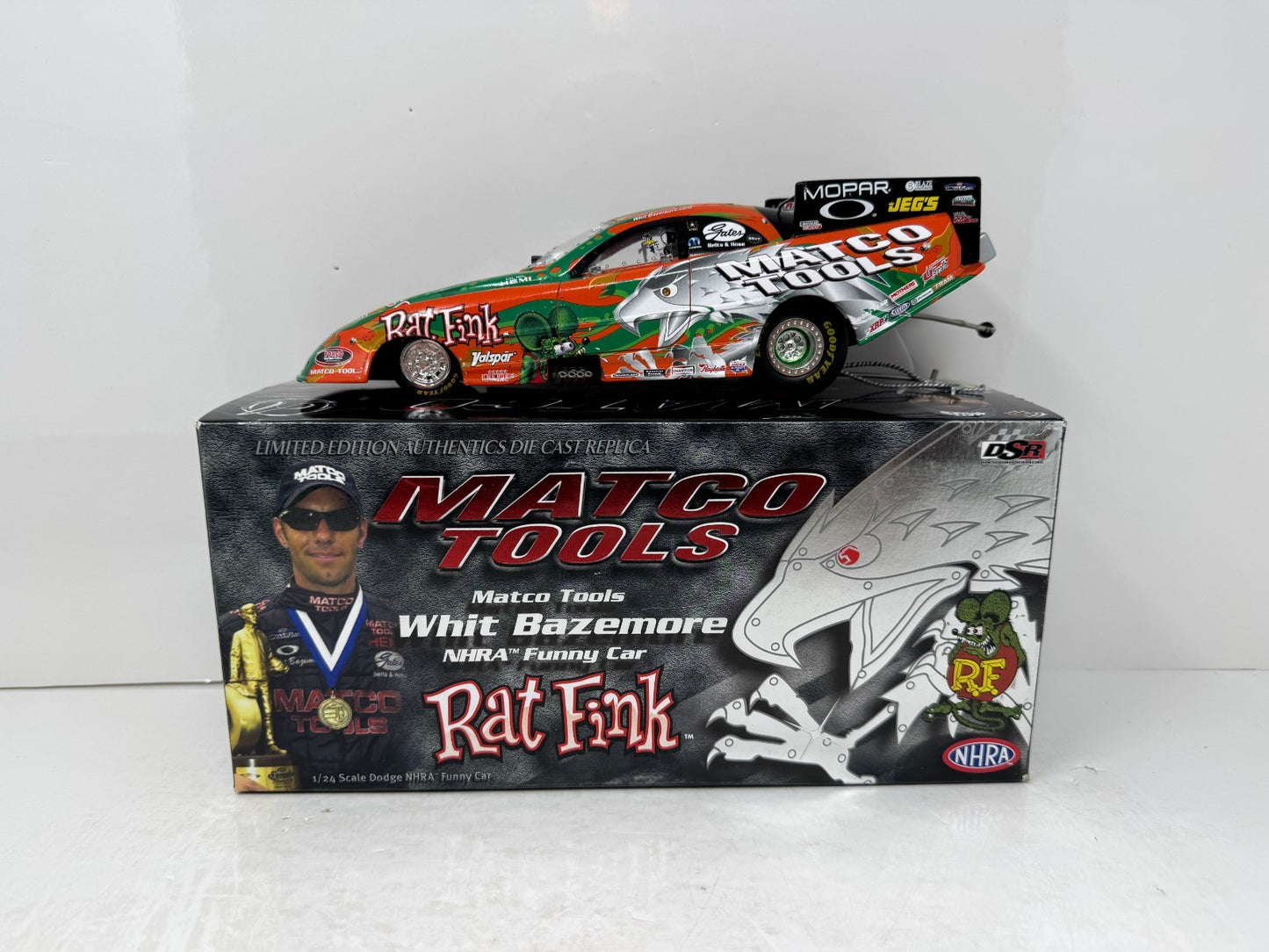 Racing Champions NHRA Whit Bazemore Matco Rat Fink Dodge Funny Car 1:24 Diecast