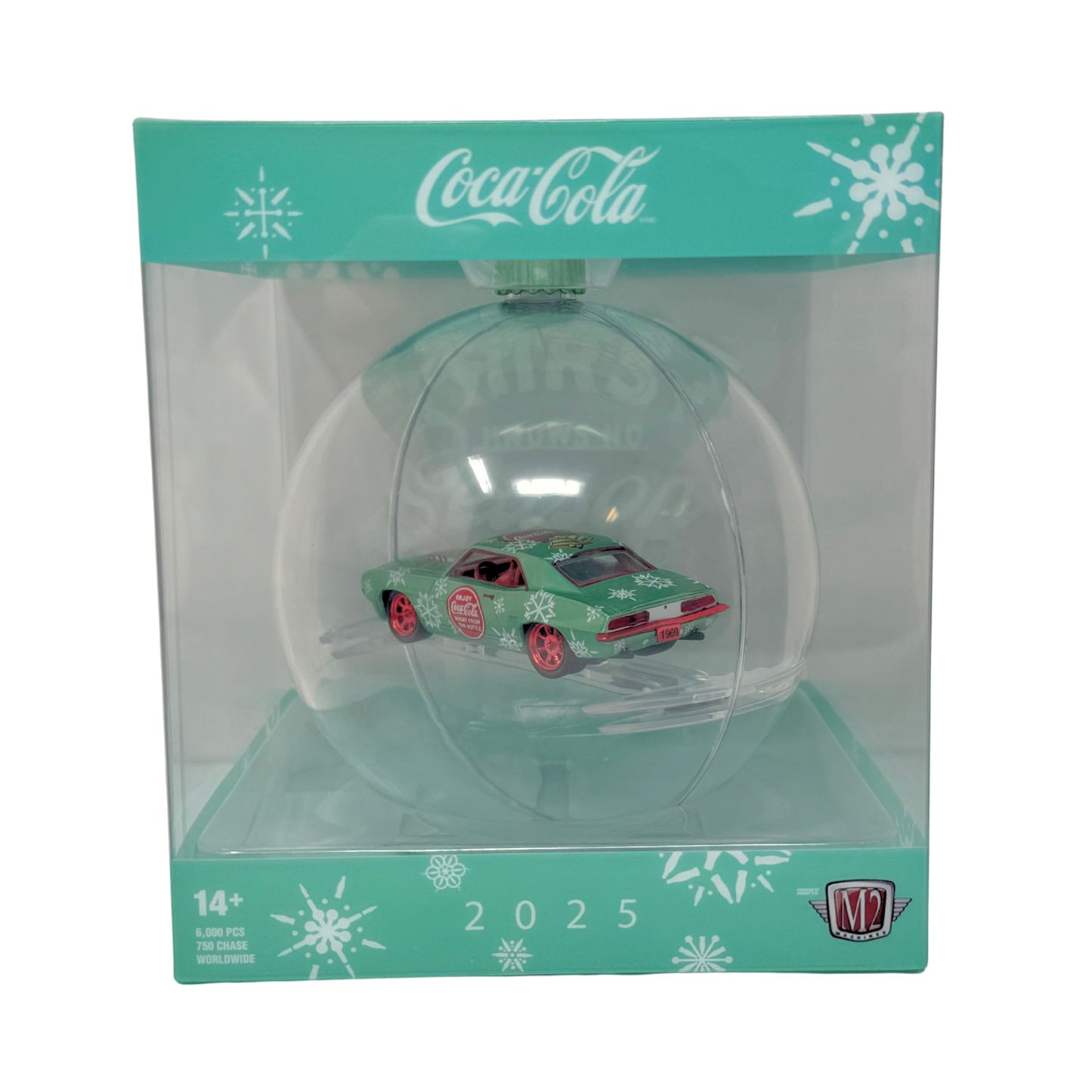 M2 Machines Coca-Cola 2025 1969 Chevy Camaro Ornament CHASE 1:64 Diecast