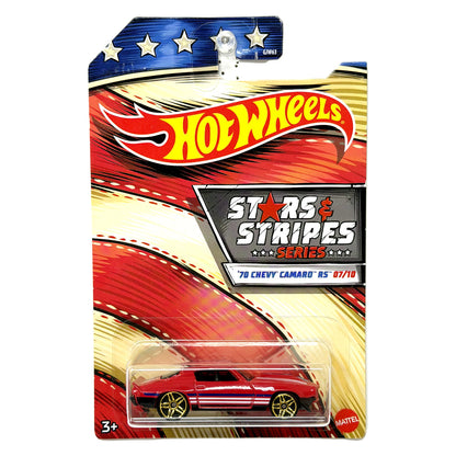 Hot Wheels Stars & Stripes 1970 Chevrolet Camaro RS 1:64 Diecast Red