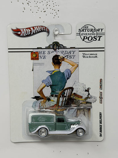 Hot Wheels Saturday Evening Post 1934 Dodge Delivery 1:64 Real Riders