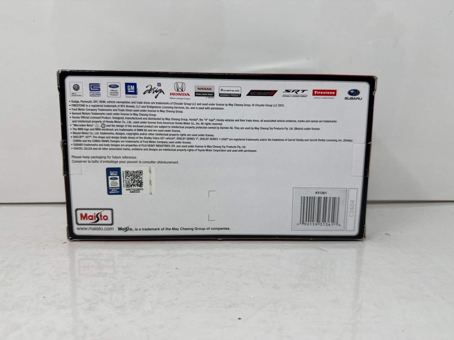 Maisto All Stars 2011 Ford Mustang GT 1:24 Diecast