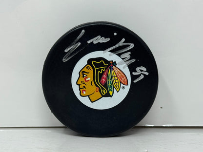 Eric Daze Chicago Blackhawks Signed NHL Autograph Puck Silver Auto