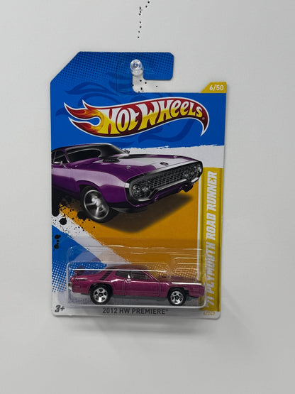 Hot Wheels Premiere 1971 Plymouth Road Runner 1:64 Diecast Purple