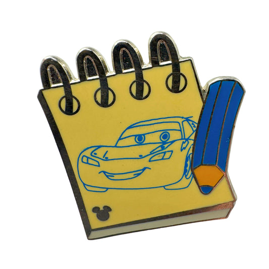 WDW Disney Lightning McQueen Sketch Pads Hidden Mickey Trading Pin DC1S19