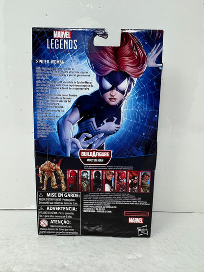 Marvel Legends Spider-Man Spider-Woman Action Figure w/ Molten Man BAF Piece