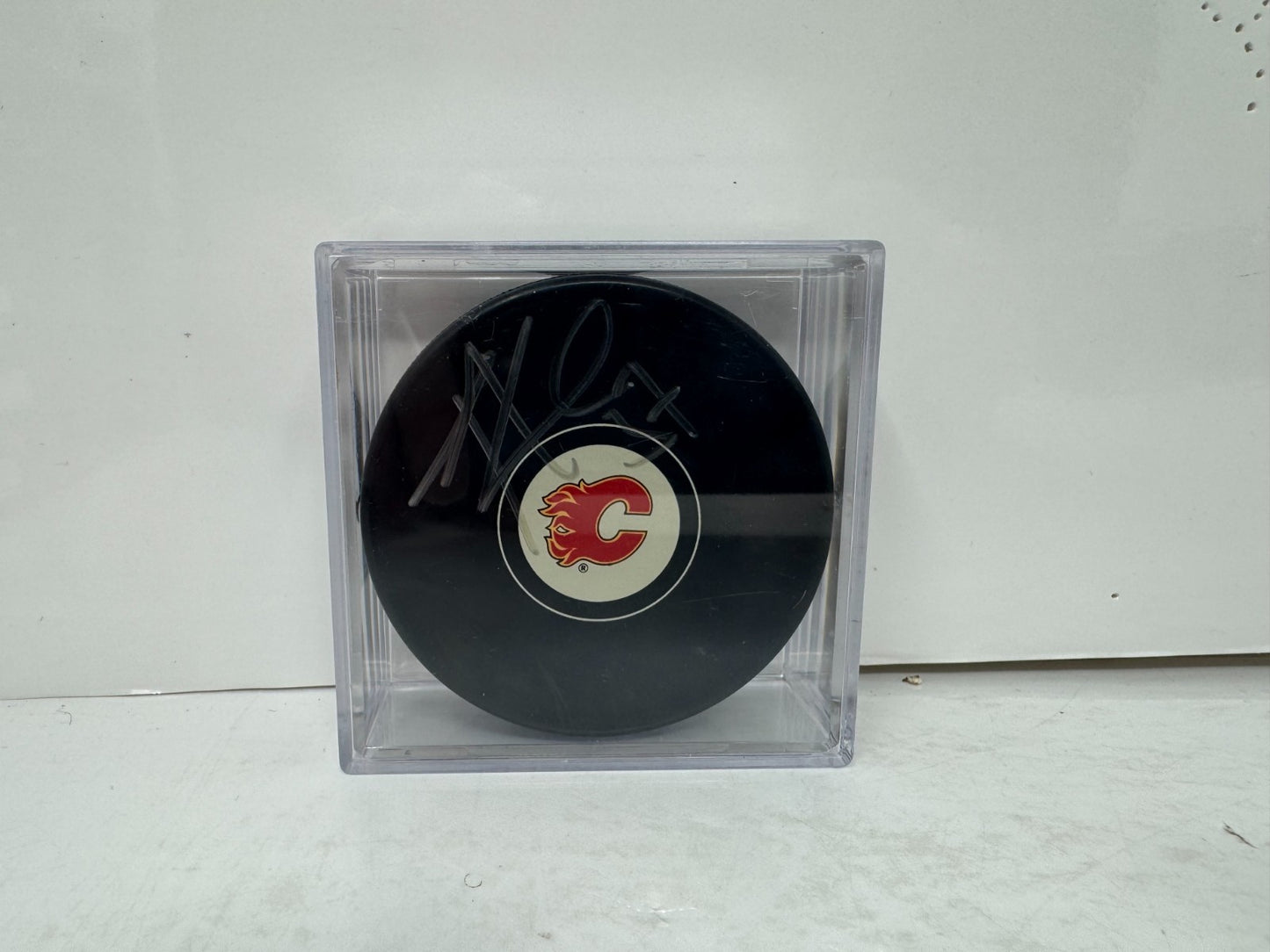 Trevor Kidd Calgary Flames Signed NHL Autograph Puck Silver Auto