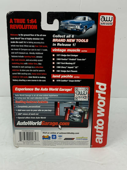 Auto World 1969 Pontiac Firebird Trans Am Vintage Muscle  1:64 Diecast