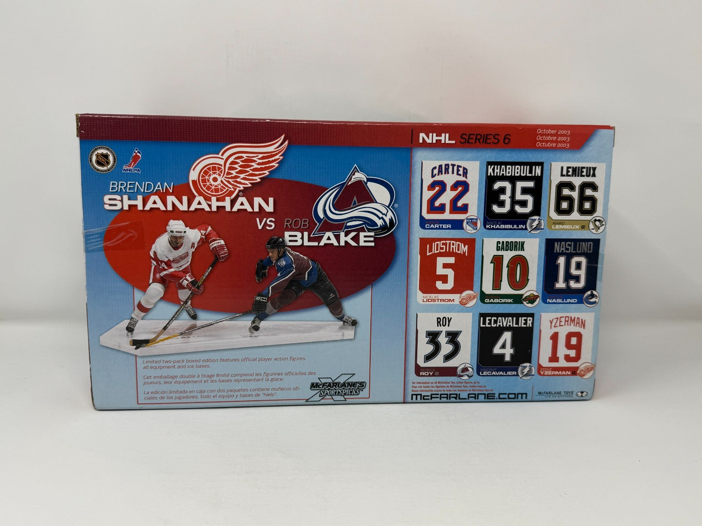 McFarlane NHL Brendan Shanahan Red Wings vs. Rob Blake Avalanche 2-Pack Figure