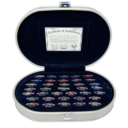 NASCAR Moog Chassis Parts 36 Pin Set Winston Cup Champions w/ Display Case RARE