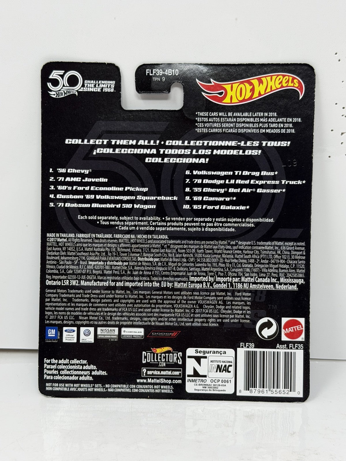Hot Wheels 50th Favorites 1969 Volkswagen Squareback 1:64 Diecast Real Riders