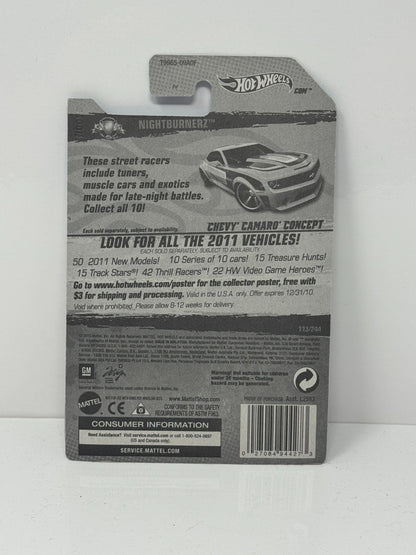 Hot Wheels Nightburnerz Chevy Camaro Concept 1:64 Diecast Factory Sealed Yellow