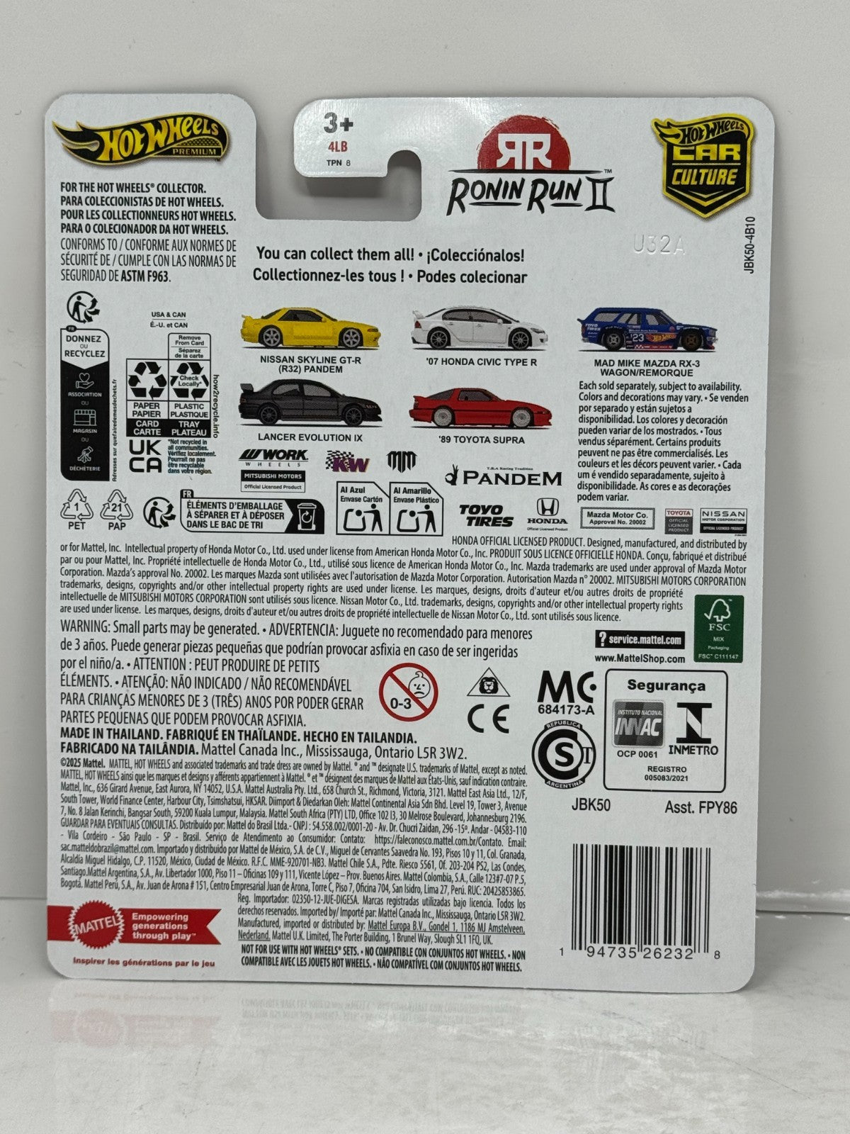 Hot Wheels Premium Ronin Run II Mad Mike Mazda RX-3 Wagon Remorque 1:64 Diecast