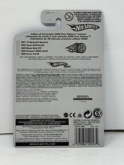 Hot Wheels 2006 First Editions Ferrari 512M 1:64 Diecast