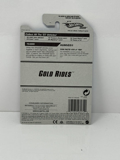 Hot Wheels Gold Rides Humvee 1:64 Diecast Factory Sealed