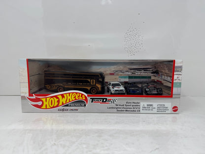 Hot Wheels Premium Track Day 4-Pack Collector Diorama Set 1:64 Diecast