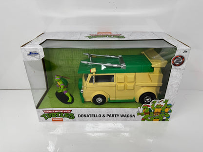 Jada Teenage Mutant Ninja Turtles Donatello & Party Wagon w/ Figure 1:24 Diecast