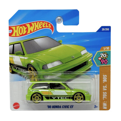 Hot Wheels HW 70s vs 90s 1990 Honda Civic EF 1:64 Diecast Short Card