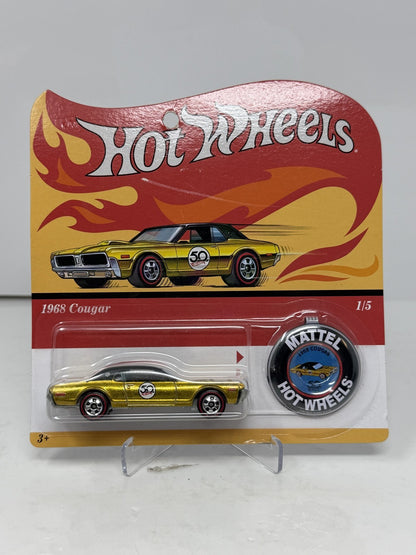 Hot Wheels 50th Anniversary Originals 1968 Cougar 1:64 Diecast Gold