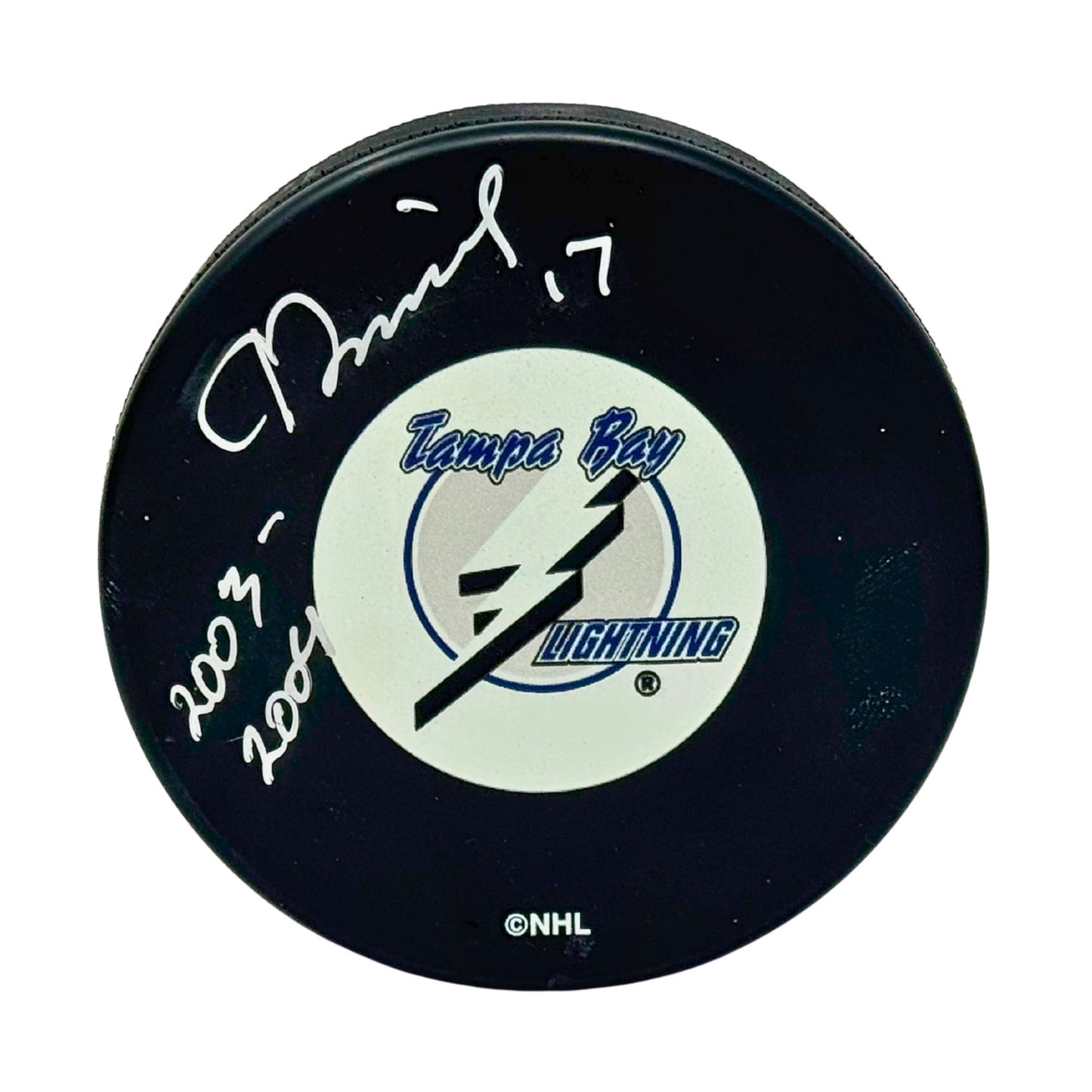 Ruslan Fedotenko Tampa Bay Lightning Signed NHL Autograph Puck Silver Auto