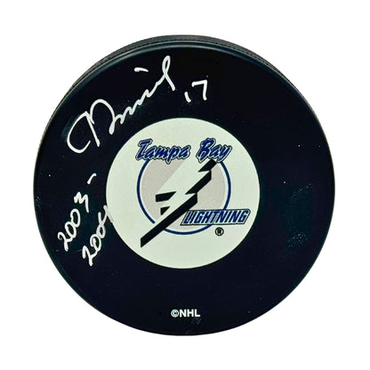 Ruslan Fedotenko Tampa Bay Lightning Signed NHL Autograph Puck Silver Auto