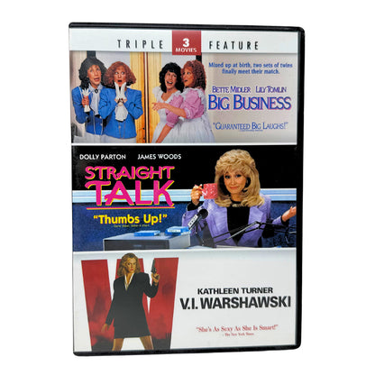 Big Business / Straight Talk / V.I. Warshawski (DVD) Comedy Good Condition!!!