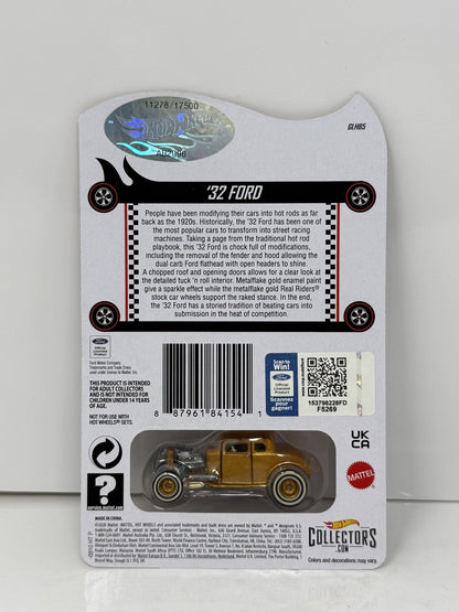 Hot Wheels Collectors 1932 Ford Limited Edition 1:64 Diecast Gold