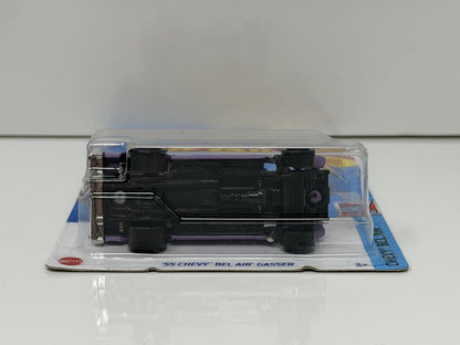 Hot Wheels Chevy Bel Air 1955 Chevy Bel Air Gasser Purple 1:64 Diecast U.S. Card