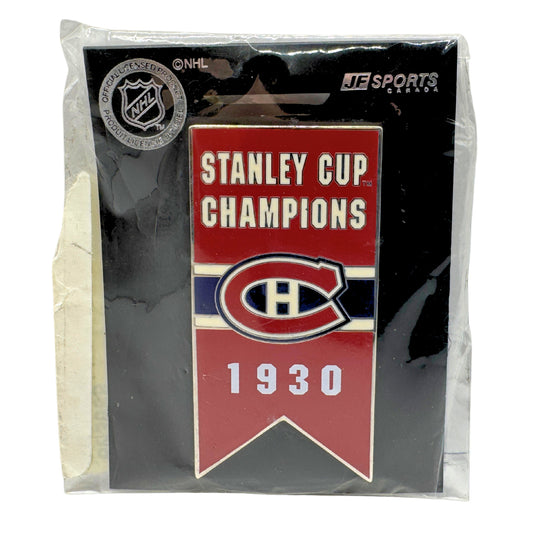 Montreal Canadiens 1930 NHL Stanley Cup Champions Banner Lapel Pin UDT1