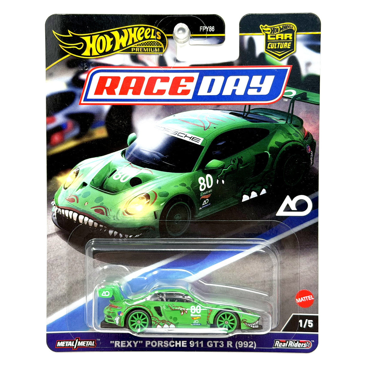 Hot Wheels Premium Race Day REXY Porsche 911 GT3 R (992) 1:64 Diecast
