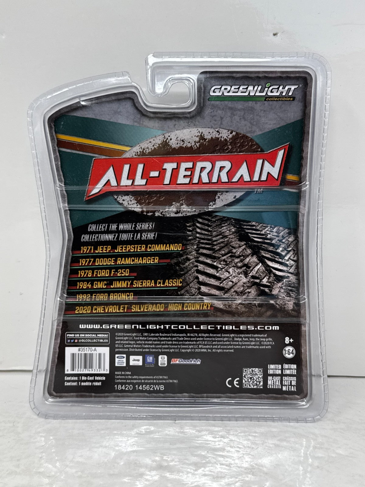 Greenlight All-Terrain 1971 Jeep Jeepster Commando 1:64 Diecast