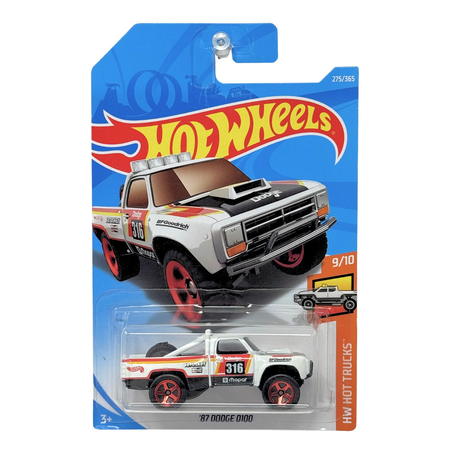 Hot Wheels Hot Trucks 1987 Dodge D100 1:64 Diecast