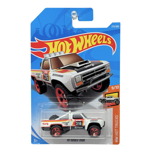 Hot Wheels Hot Trucks 1987 Dodge D100 1:64 Diecast