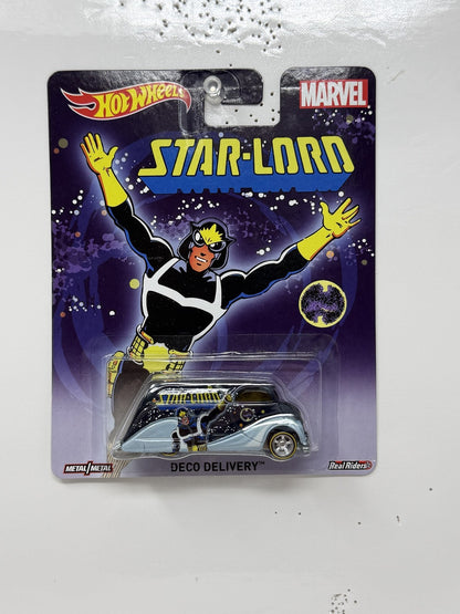 Hot Wheels Marvel Star-Lord Deco Delivery 1:64 Diecast Real Riders