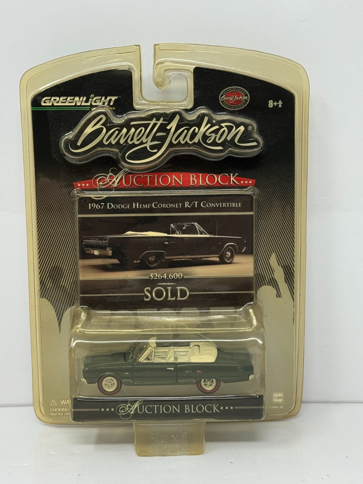 Greenlight Barrett-Jackson 1967 Dodge Hemi Coronet R/T Convertible 1:64 Diecast