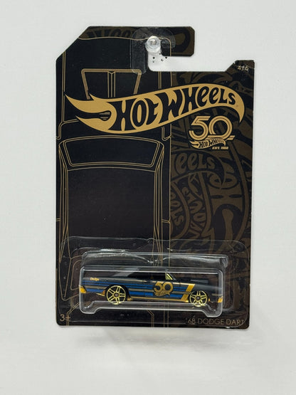 Hot Wheels 50th Anniversary Black & Gold 1968 Dodge Dart 1:64 Diecast Black