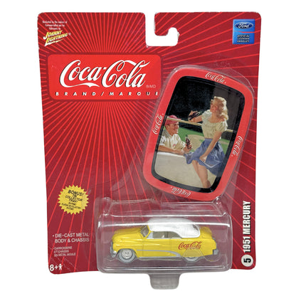Johnny Lightning Coca-Cola 1951 Mercury 1:64 Diecast w/ Collector Tray