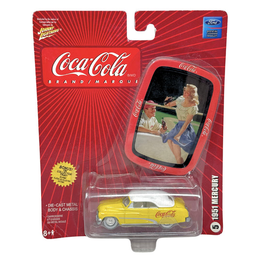 Johnny Lightning Coca-Cola 1951 Mercury 1:64 Diecast w/ Collector Tray