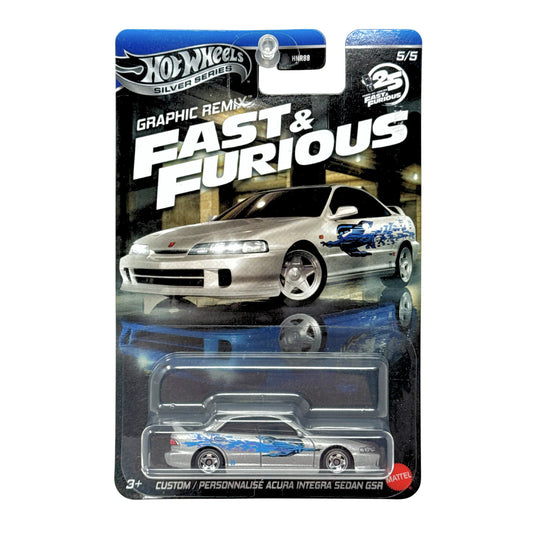 Hot Wheels Silver Series Fast & Furious Acura Integra Sedan GSR 1:64 Diecast