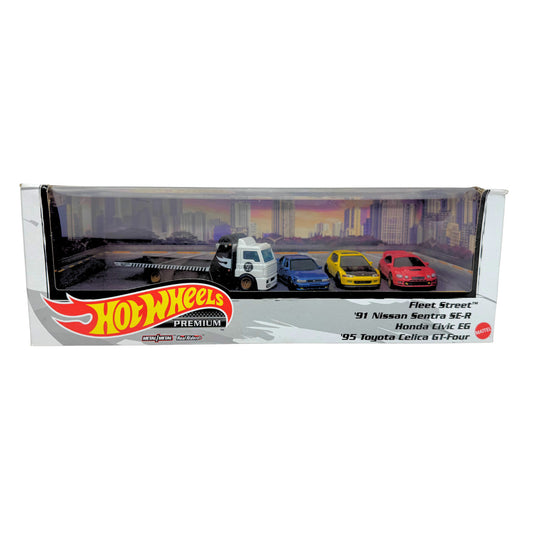 Hot Wheels Premium 90's JDM Tuner 4-Pack Collector Diorama Set 1:64 Diecast