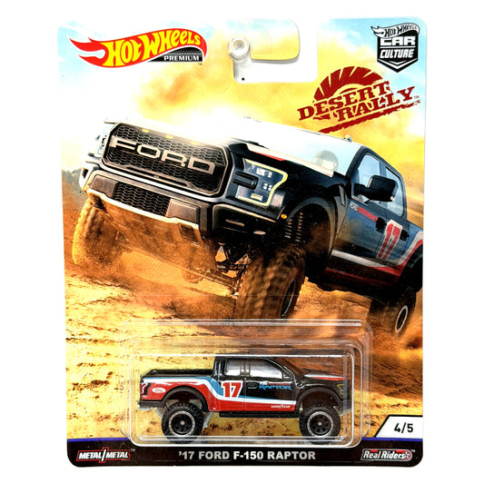 Hot Wheels Premium Desert Rally 2017 Ford F-150 Raptor 1:64 Diecast
