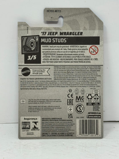 Hot Wheels Treasure Hunt Mud Studs 2017 Jeep Wrangler 1:64 Diecast