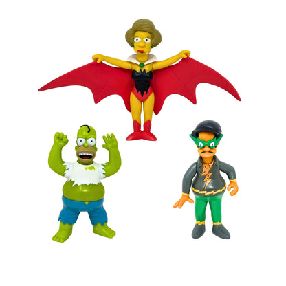 Simpsons Bongo Comics Group Halloween Set Figure Homer Edna Apu by Playmates