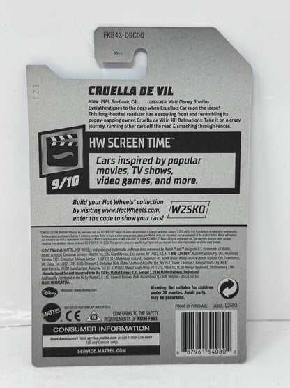 Hot Wheels Super Treasure Hunt Cruella De Vil HW Screen Time 1:64 Diecast
