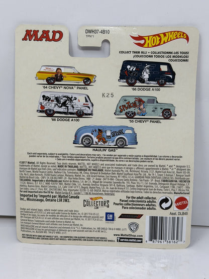 Hot Wheels MAD 1966 Dodge A100 Spy vs Spy White 1:64 Diecast Real Riders