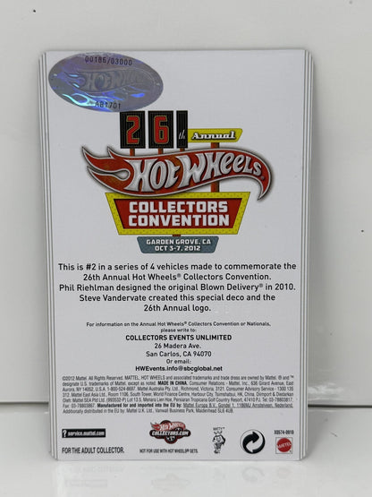 Hot Wheels 2012 26th Collectors Convention Blown Delivery 1:64 Diecast 186/3000